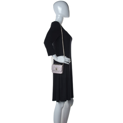 Chanel Lambskin Quilted Trendy CC Card Holder On Chain Light Purple 2 of 11