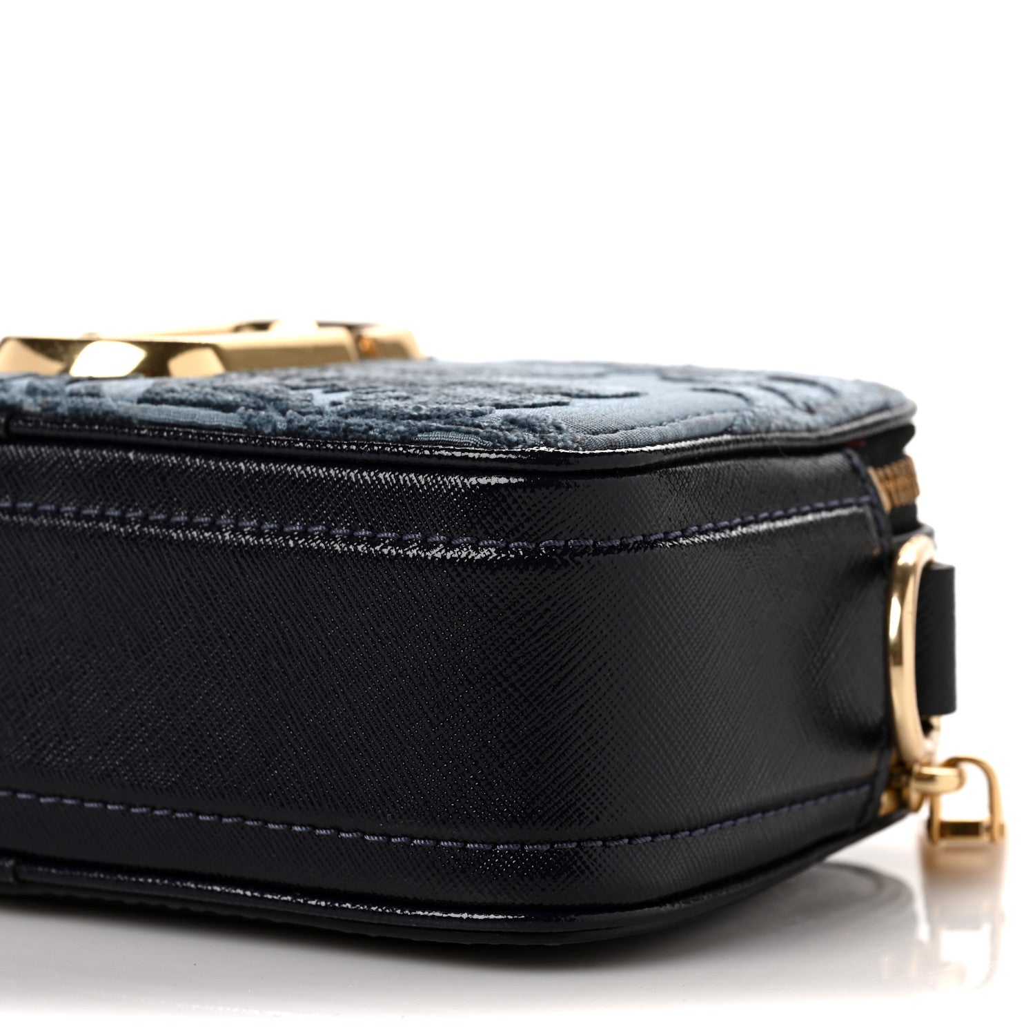 Marc Jacobs Damask Jacquard Small Snapshot Camera Bag Blue 7 of 7