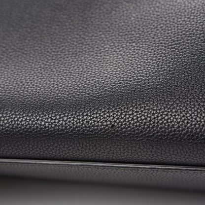 Celine Drummed Calfskin Suede Small Trapeze Black 8 of 11