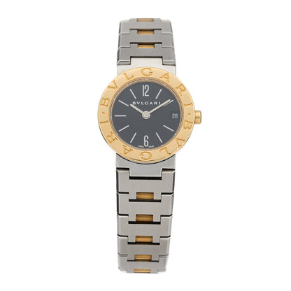 Bulgari Stainless Steel 18K Yellow Gold 23mm Quartz Watch Black 1 of 4