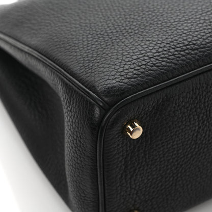 Christian Dior Bullcalf Medium Diorissimo Tote Black Rose Indien 9 of 10