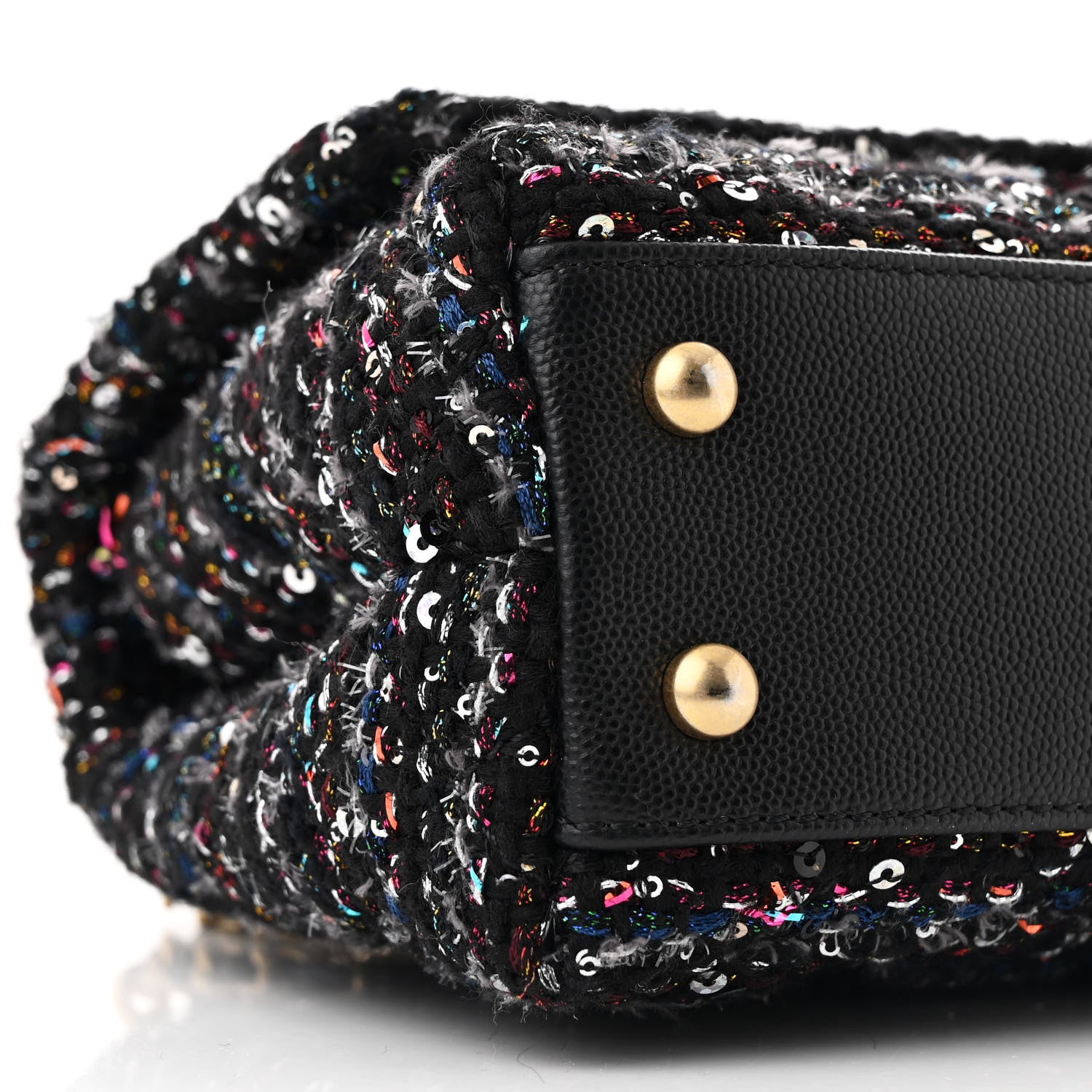 Chanel Tweed Sequin Mini Coco Handle Flap Black 10 of 11