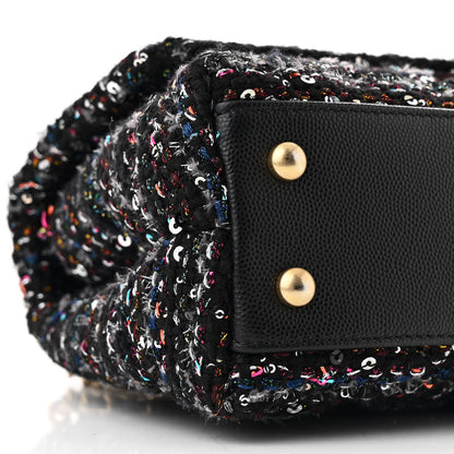 Chanel Tweed Sequin Mini Coco Handle Flap Black 10 of 11