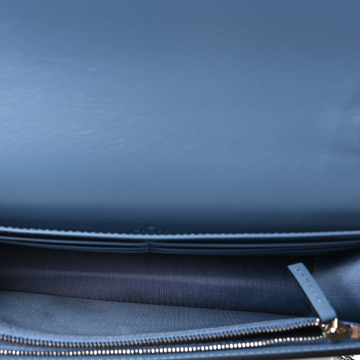Gucci Textured Patent Bi-color GG Marmont Wallet on Chain  Silver Blue 5 of 9