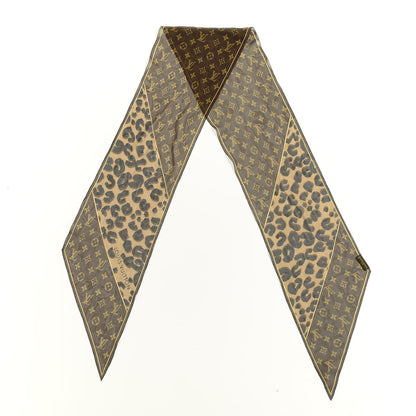 Louis Vuitton Silk Crepe Leopard Monogram Scarf 2 of 3