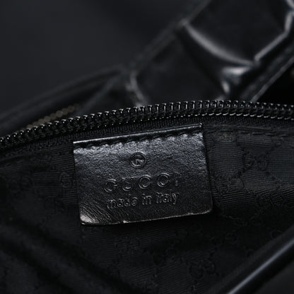 Gucci Calfskin Canvas Double Zip Large Travel Bag Black 5 of 10