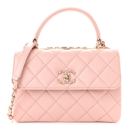 Chanel Lambskin Quilted Small Trendy Chain CC Flap Dual Handle Bag Light Pink 1 of 11