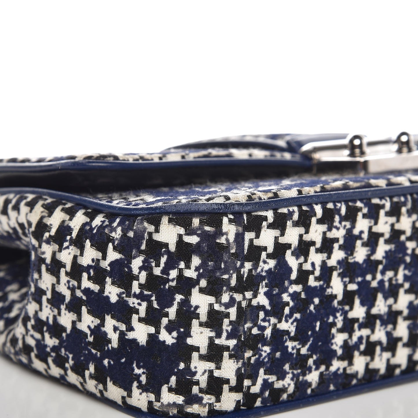 Tweed Medium Miss Dior Flap Black Blue