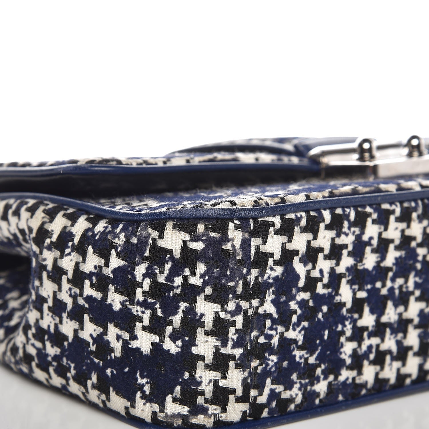 Christian Dior Tweed Medium Miss Dior Flap Black Blue 11 of 14