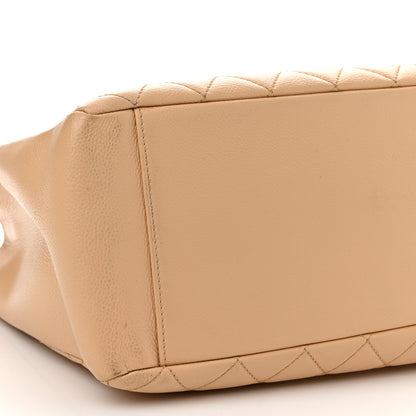 Chanel Caviar Quilted Grand Shopping Tote GST Beige Clair 10 of 15