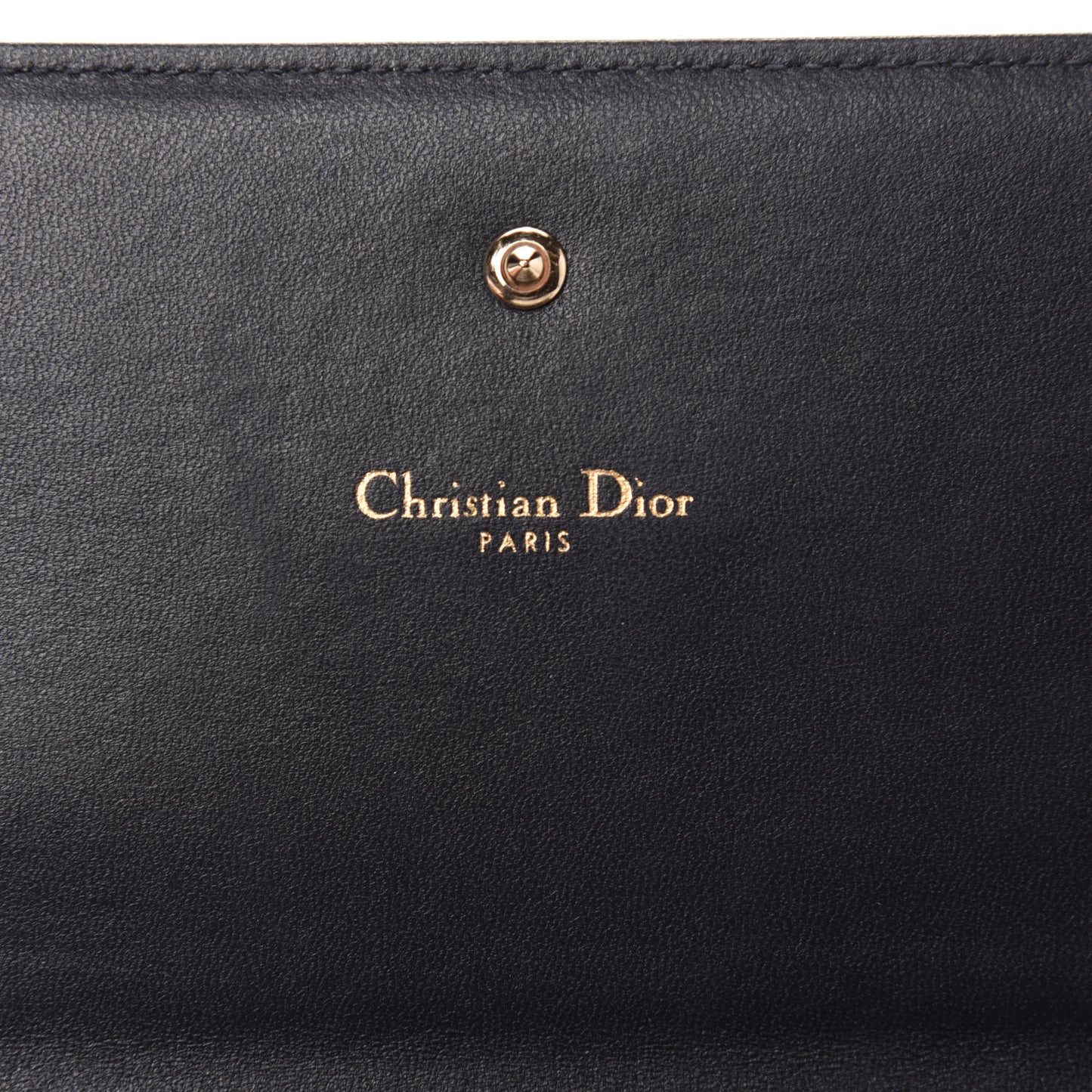 Metallic Patent Micro-Cannage Diorama Croisiere Chain Wallet Silver