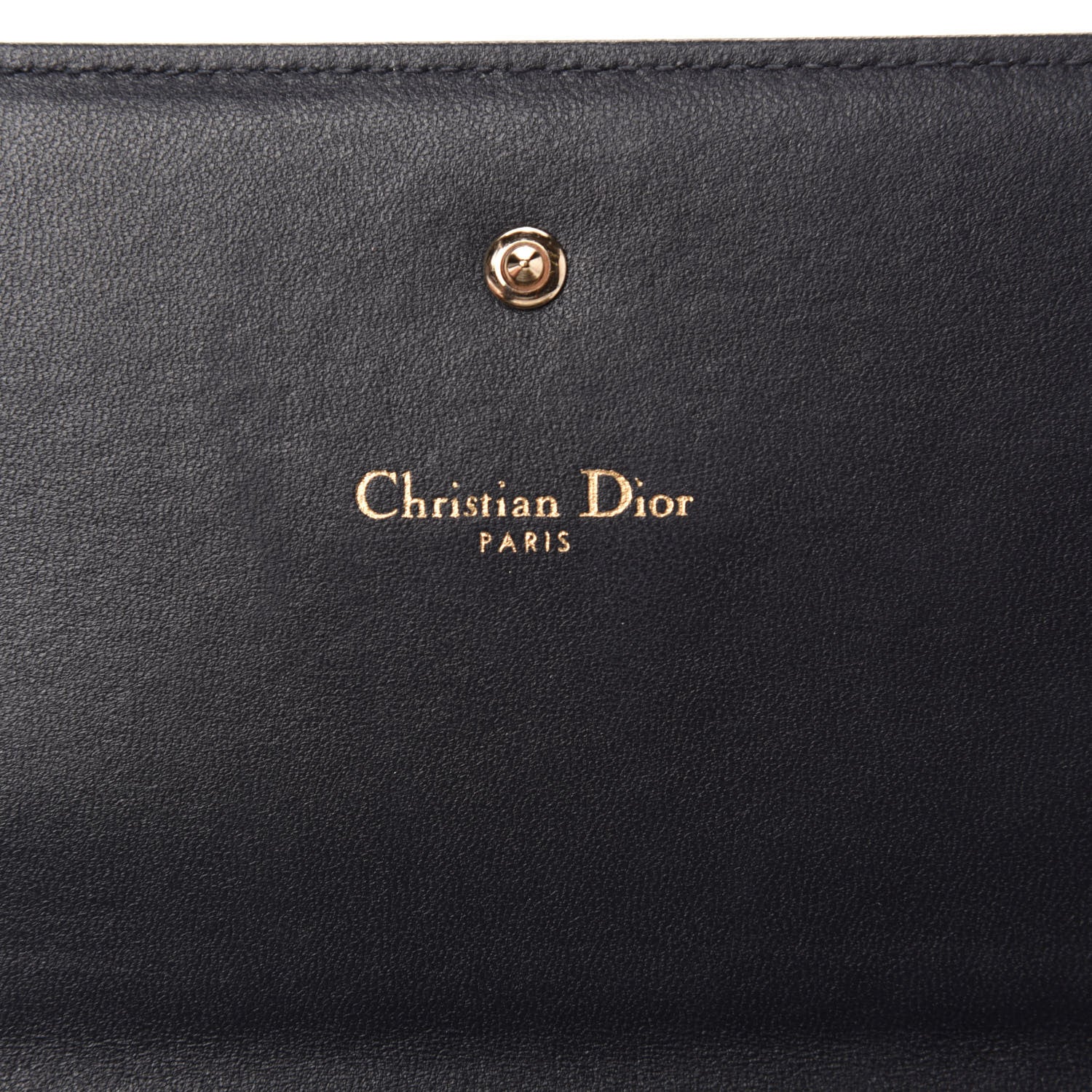 Christian Dior Metallic Patent Micro-Cannage Diorama Croisiere Chain Wallet Silver 8 of 11
