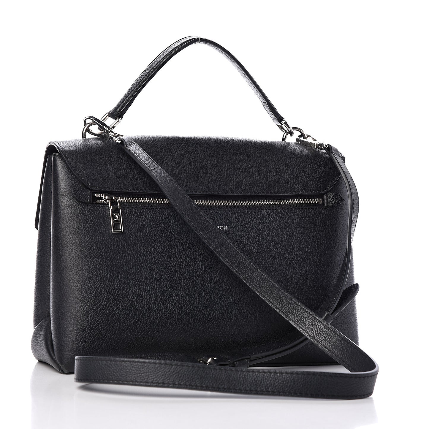 Soft Calfskin My Lockme Top Handle Vanille Black