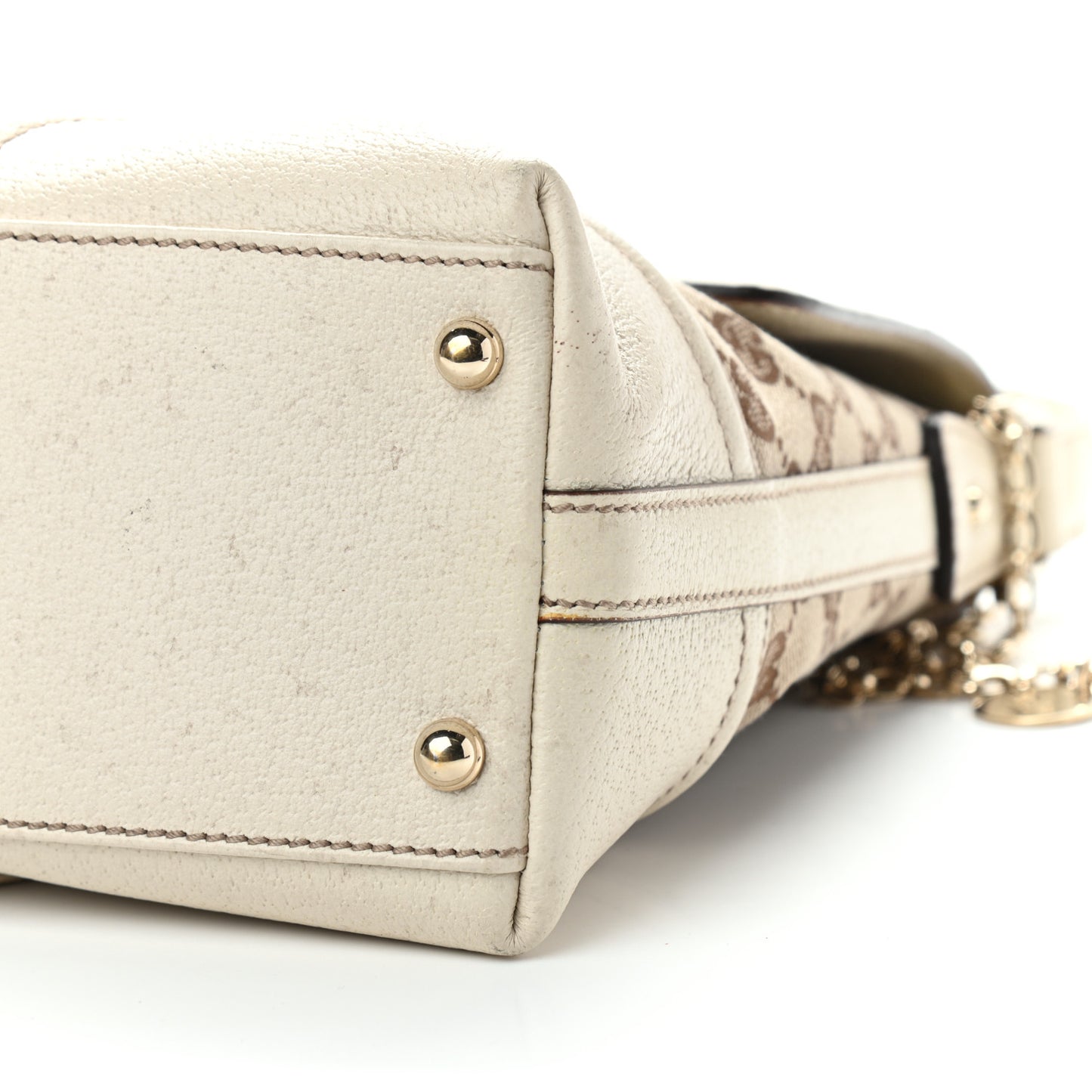 Monogram Web Large Treasure Flap White