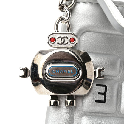 Chanel Metallic Calfskin Keyboard Pouch Silver 10 of 11