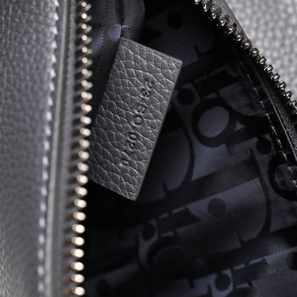Christian Dior Calfskin Atelier Signature Print Mens Saddle Bag Grey 6 of 10