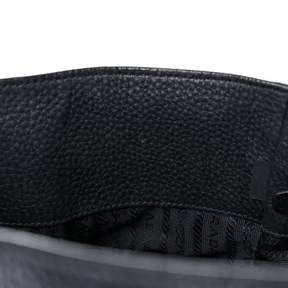 Prada Vitello Daino Side Pocket Tote Black 13 of 25