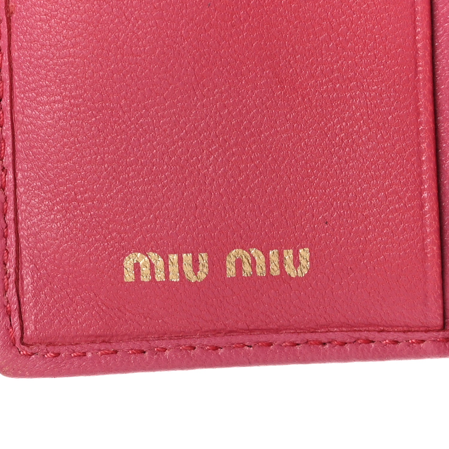 Miu Miu Nappa Matelasse Flap Tri-Fold Wallet Geranio 8 of 11