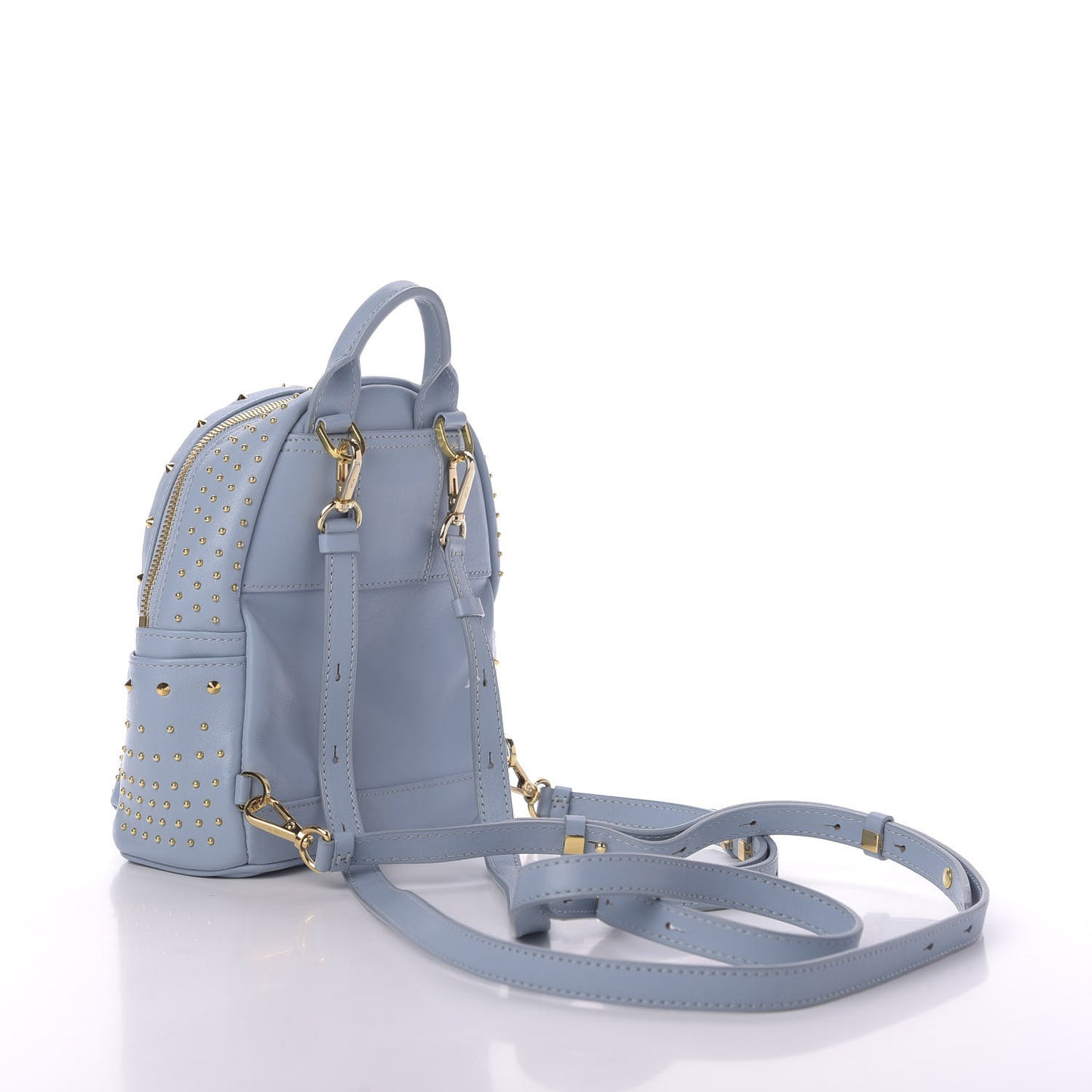 Calfskin Studded Stark X-Mini Bebe Boo Backpack Sky Blue