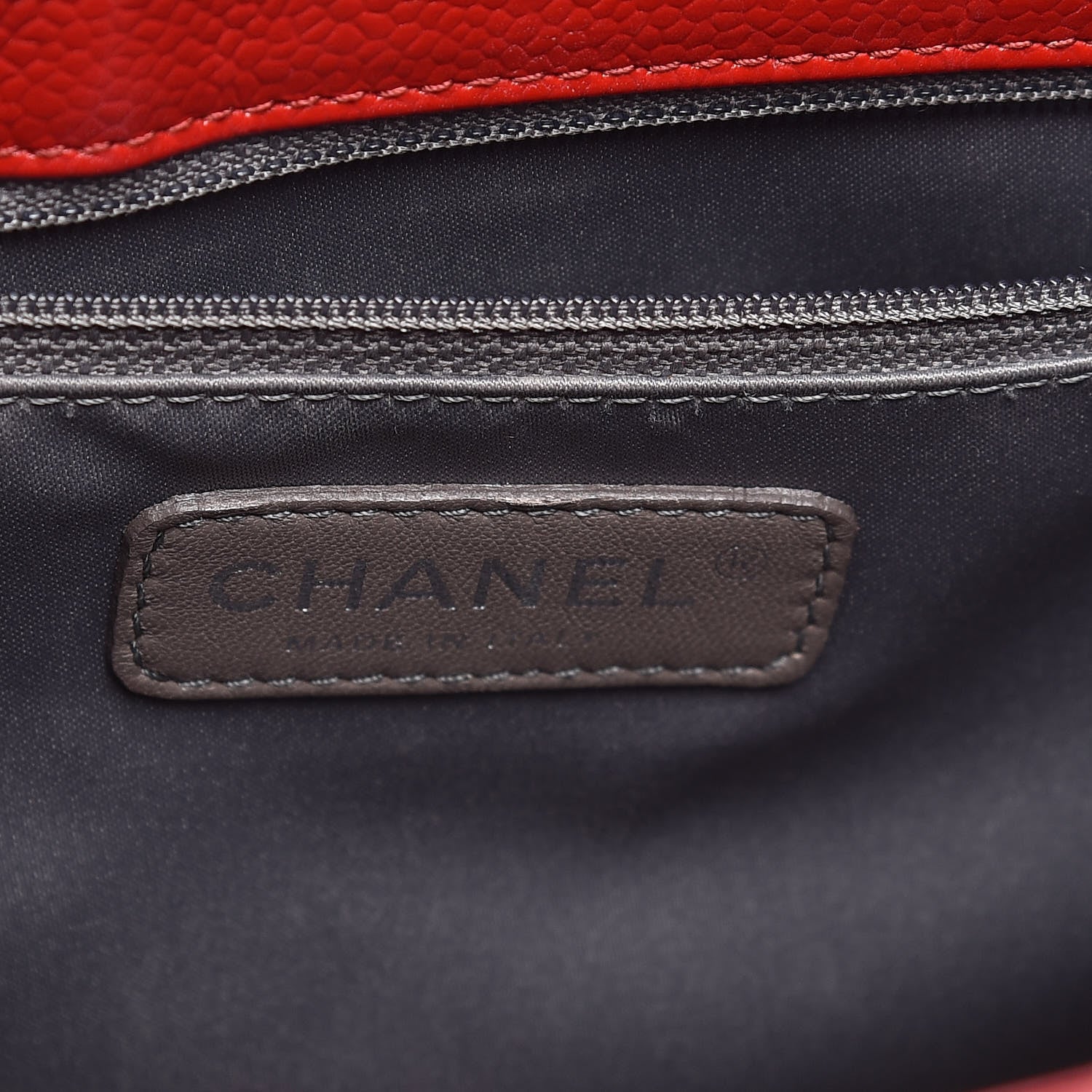 Chanel Caviar Quilted Grand Shopping Tote GST Red 8 of 13