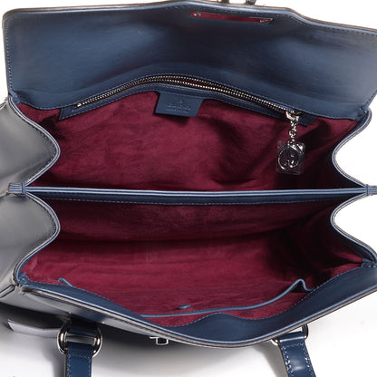 Gucci Regent Calfskin Medium Lady Lock Satchel Caspian 5 of 8