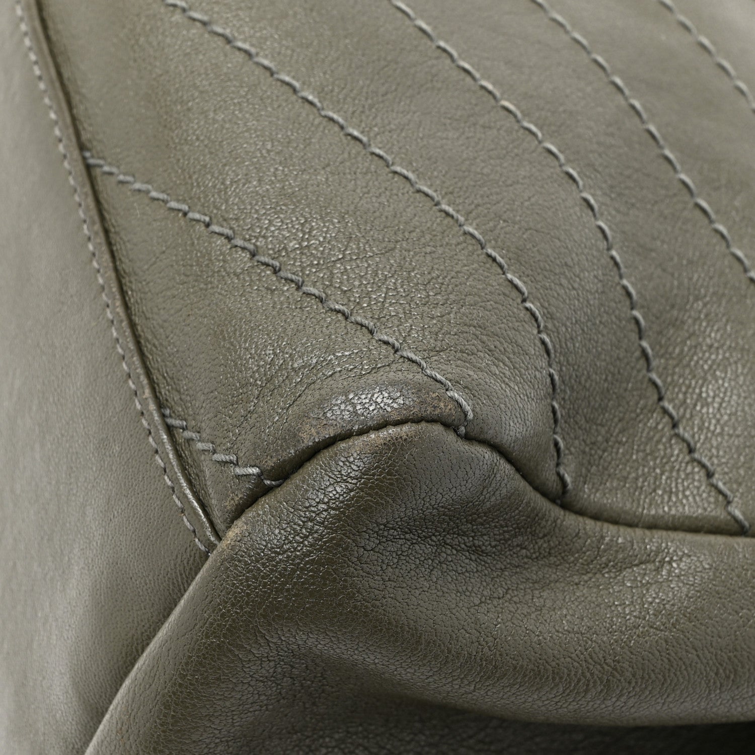Saint Laurent Vintage Lambskin Chevron Monogram Medium Nolita Military Olive 13 of 13
