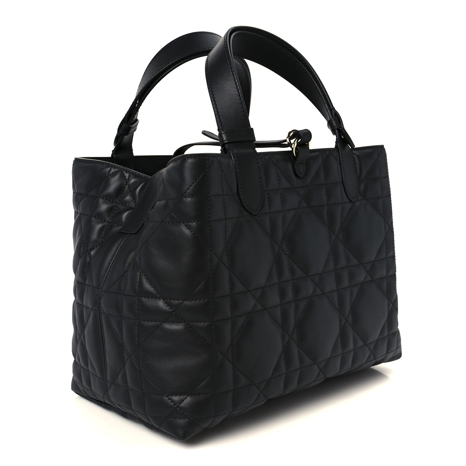 Christian Dior Calfskin Macrocannage Medium Toujours Black 4 of 17