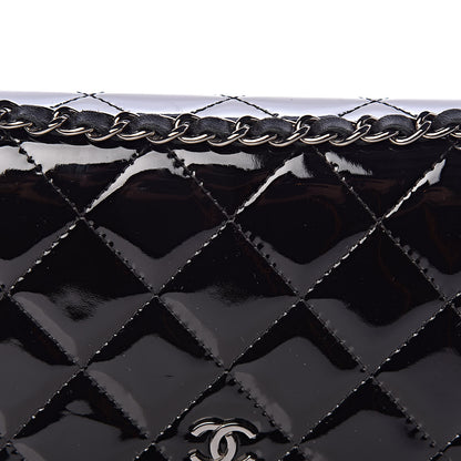 Chanel Patent Quilted Wallet On Chain WOC Black 9 of 11