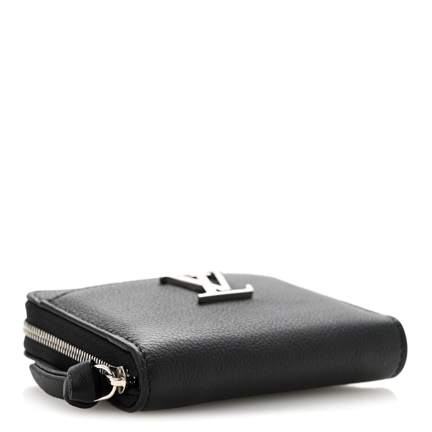 Louis Vuitton Calfskin Lockme Zippy Coin Purse Black 4 of 8