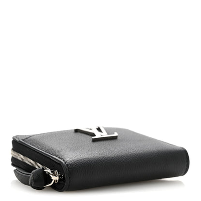 Louis Vuitton Calfskin Lockme Zippy Coin Purse Black 4 of 8