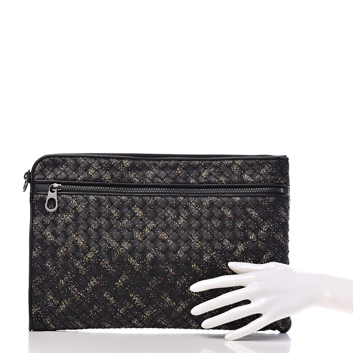 Nappa Intrecciato Microdots Document Case Multicolor