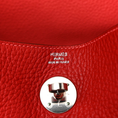Hermes Taurillon Clemence Verso Lindy 26 Rouge Casaque Bougainvillea 6 of 14