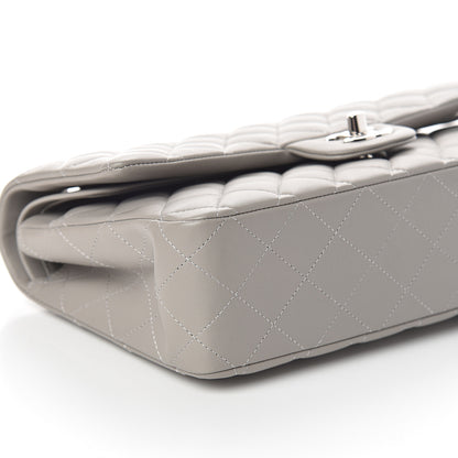 Chanel Lambskin Quilted Medium Double Flap Grey 8 of 9