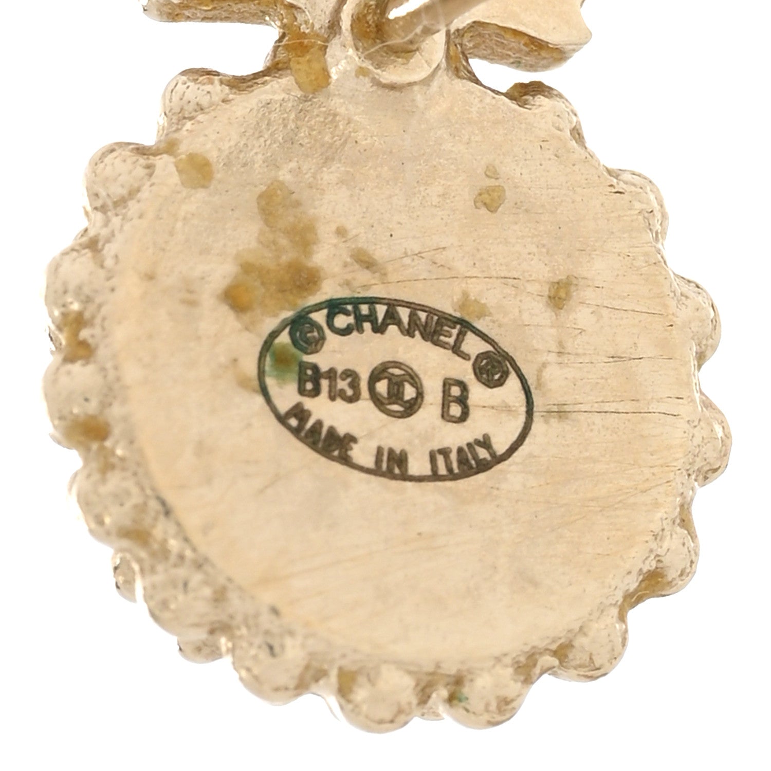 Chanel CC Bow Earrings Black Gold 4 of 7