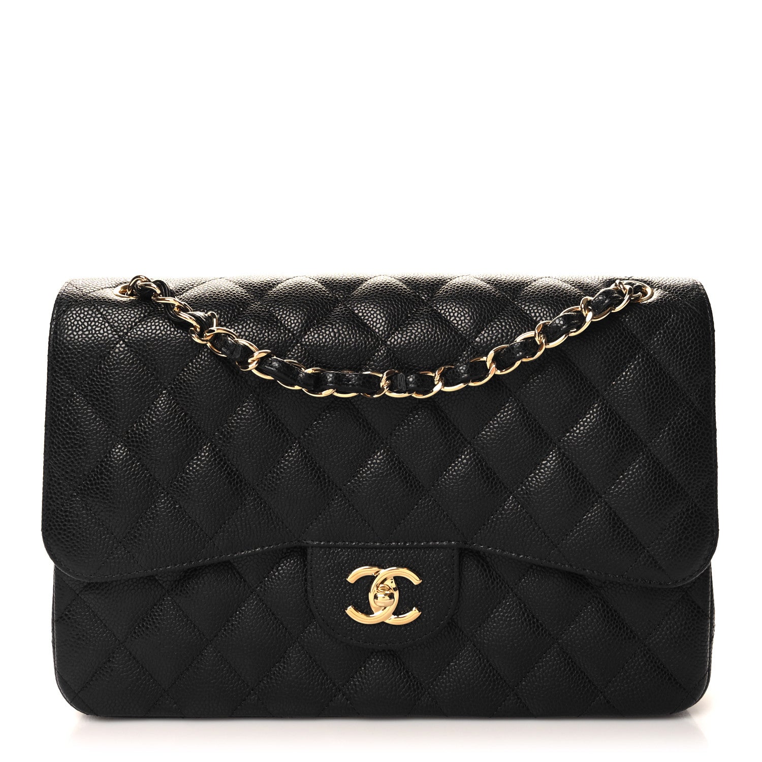 Chanel Caviar Quilted Jumbo Double Flap Black 1 of 11