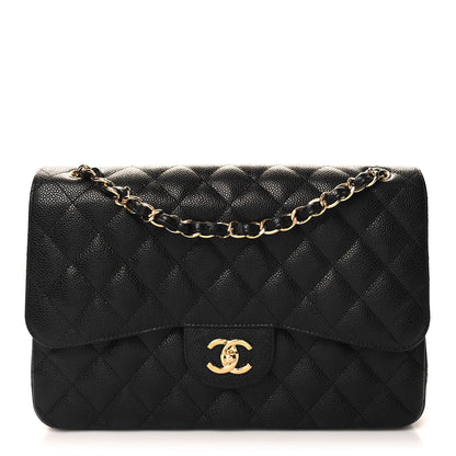 Chanel Caviar Quilted Jumbo Double Flap Black 1 of 11