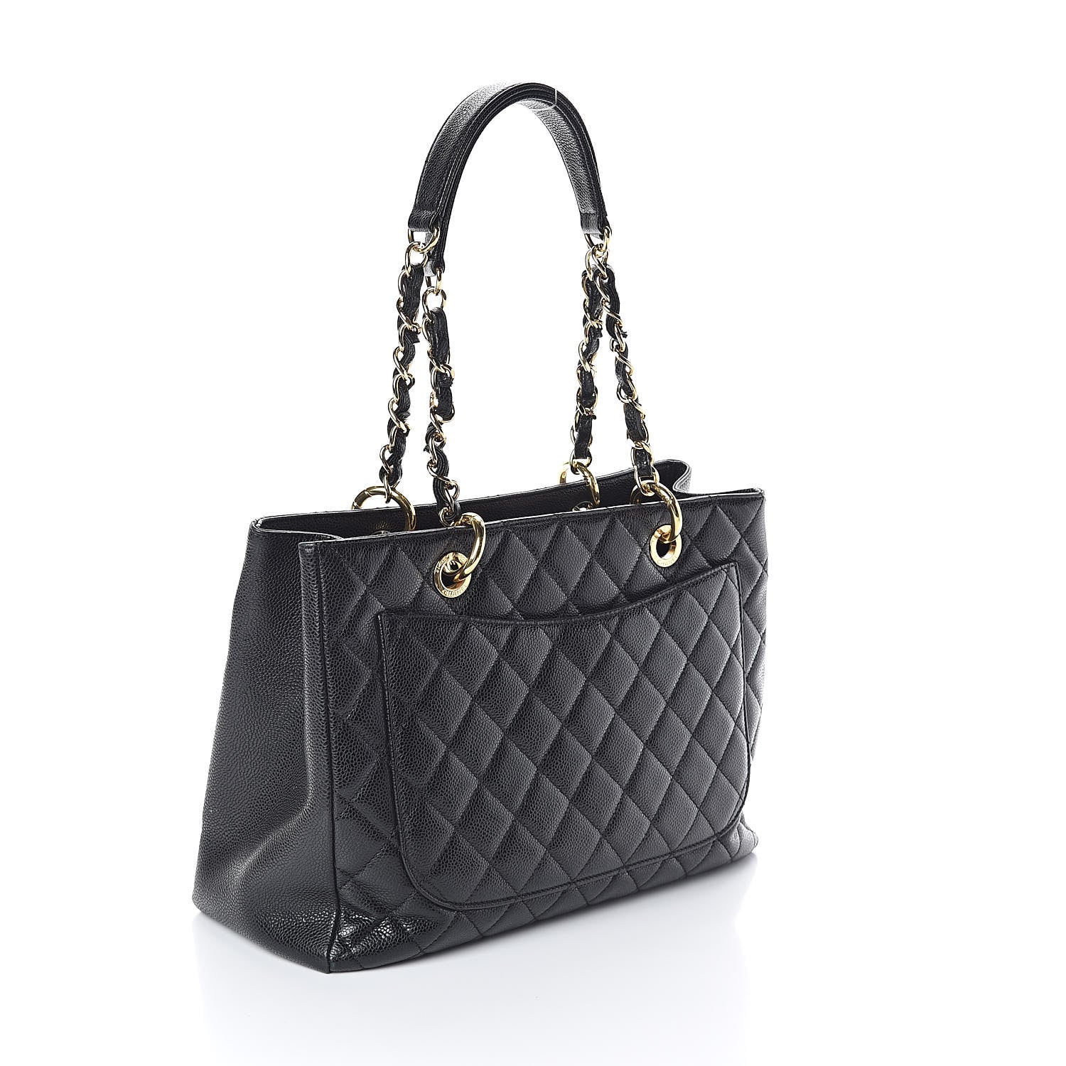 Chanel Caviar Quilted Grand Shopping Tote GST Black 3 of 10