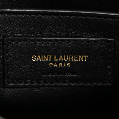 Saint Laurent Lambskin Quilted Monogram Baby Victoire Chain Clutch Bag Black 6 of 10