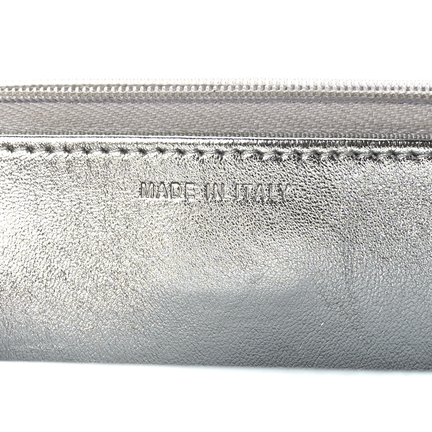 Chanel Gradient Metallic Calfskin Quilted Wallet On Chain WOC Silver Blue Yellow Purple 8 of 10