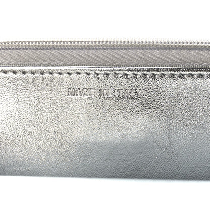 Chanel Gradient Metallic Calfskin Quilted Wallet On Chain WOC Silver Blue Yellow Purple 8 of 10