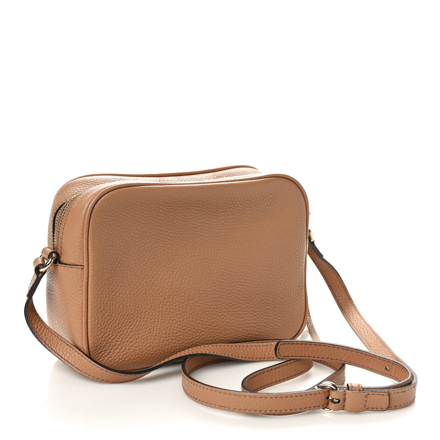 Pebbled Calfskin Small Soho Disco Bag Camelia