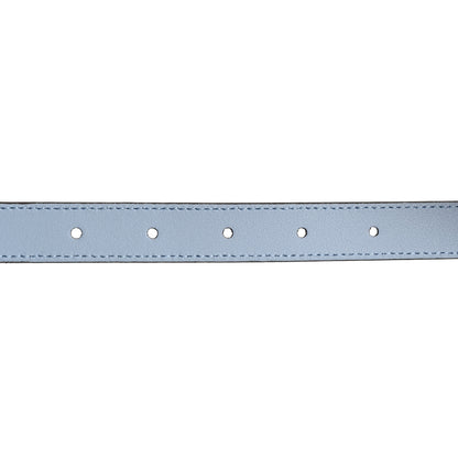 Gucci Moon Calfskin Palladium Double G 20mm Belt 85 34 Porcelain Light Blue 5 of 7