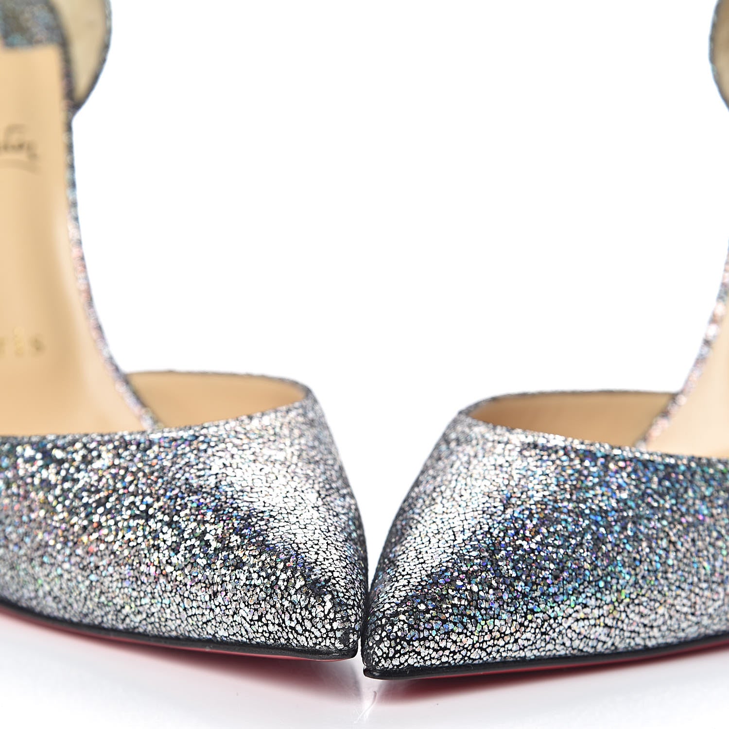 Christian Louboutin Nappa Mica Iriza 100 Pumps 39.5 Silver 9 of 10