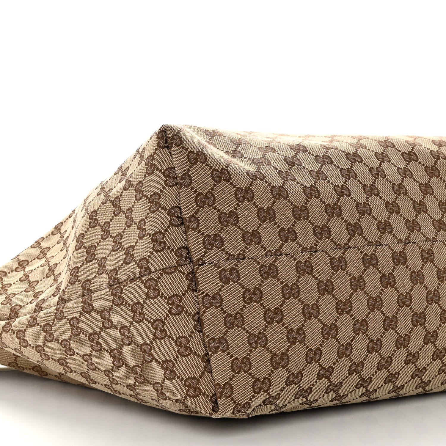 Gucci GG Monogram Patent Oliver Pug Tote Yellow Beige 9 of 12