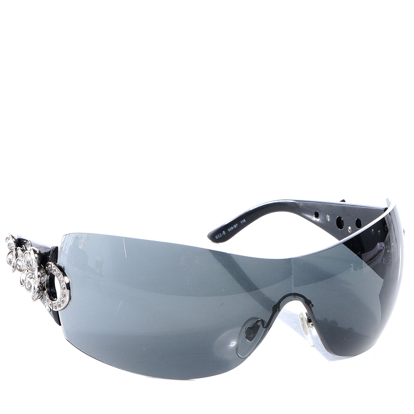 BVLGARI Crystal Flower Sunglasses 652-B Black