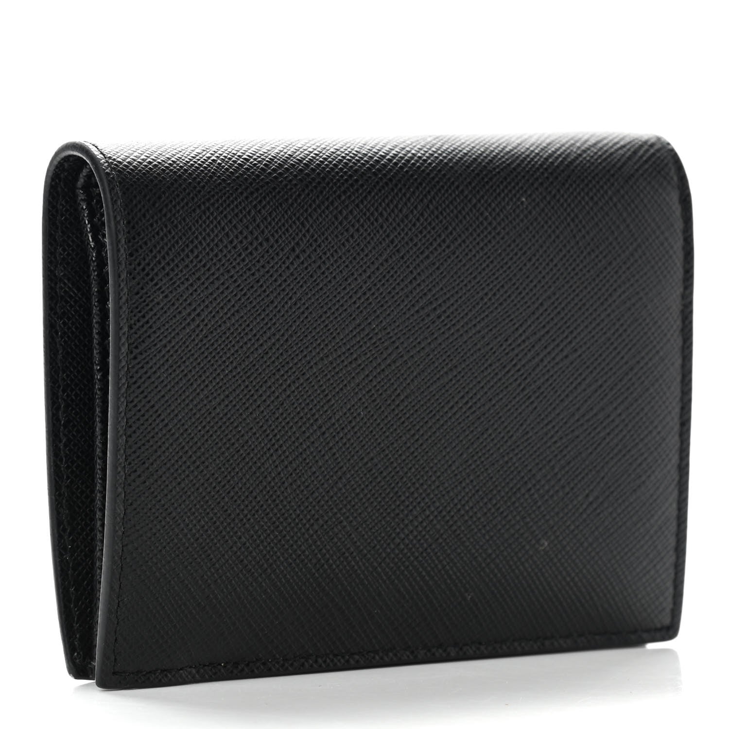 Prada Saffiano Shine Bi-Fold Wallet Black 3 of 9