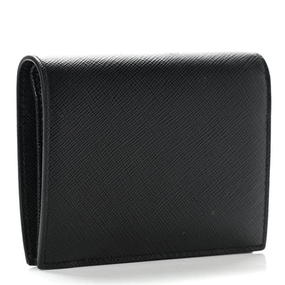 Prada Saffiano Shine Bi-Fold Wallet Black 3 of 9