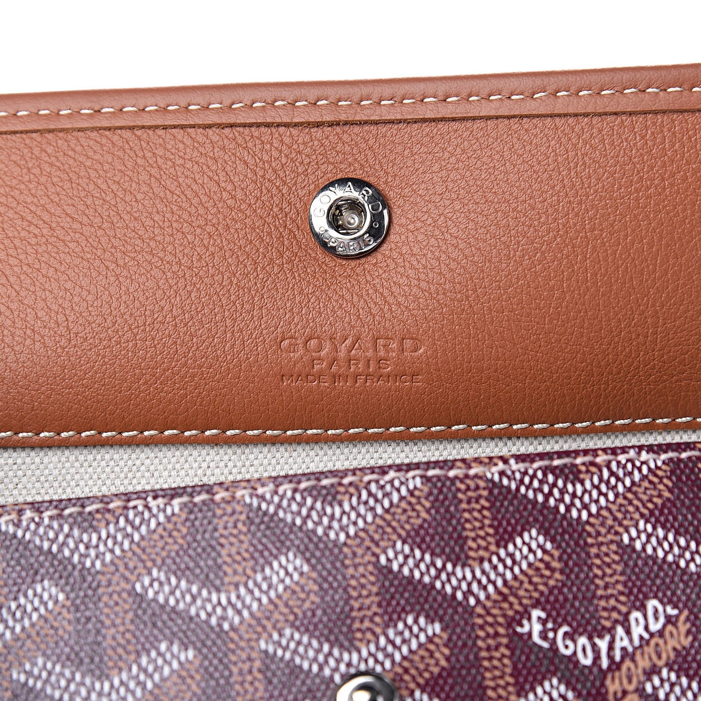 Goyardine Reversible Anjou PM Burgundy