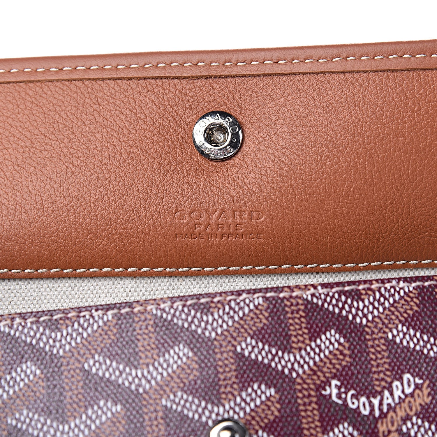 Goyard Goyardine Reversible Anjou PM Burgundy 11 of 18