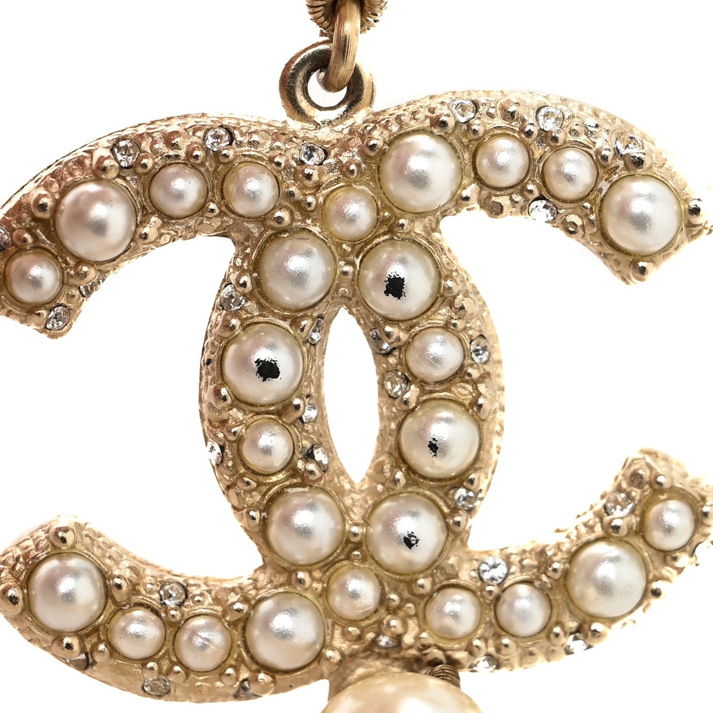 Pearl CC 100th Anniversary Necklace Light Gold